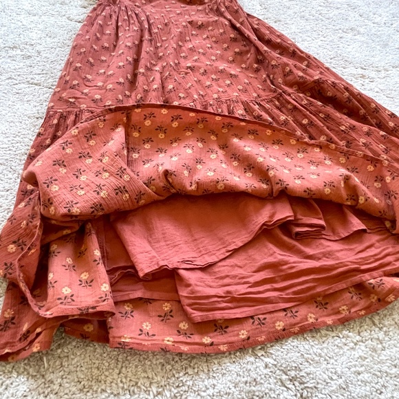 Madewell Ruffle-Strap Tiered Midi Dress Size Medium - Picture 9 of 14